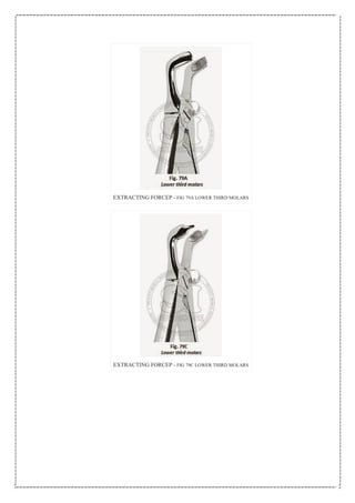 EXTRACTING FORCEP - FIG 79A LOWER THIRD MOLARS
EXTRACTING FORCEP - FIG 79C LOWER THIRD MOLARS
 