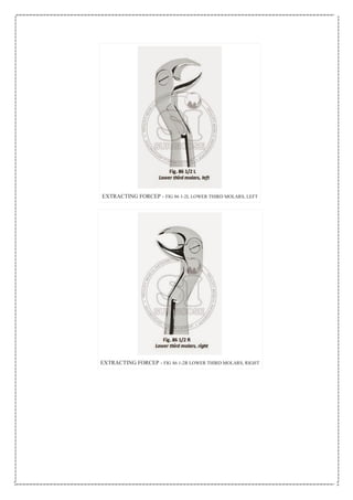 EXTRACTING FORCEP - FIG 86 1-2L LOWER THIRD MOLARS, LEFT
EXTRACTING FORCEP - FIG 86 1-2R LOWER THIRD MOLARS, RIGHT
 