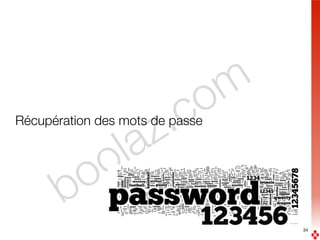boolaz.com
Récupération des mots de passe
34
 