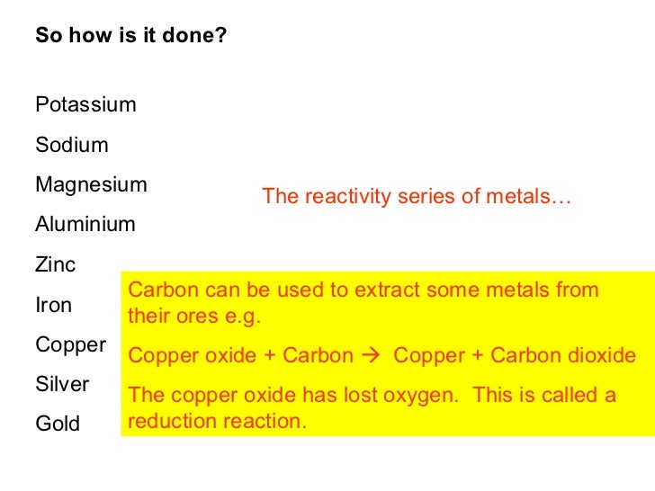 how to extract metals from their ores how to extract metals from their ores