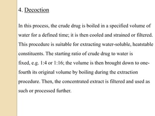 Decoctul Extraction of plant contituents | PPTX