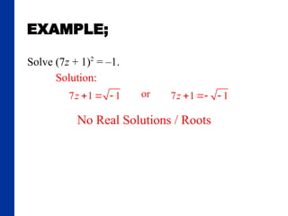 Solving quadratic by Extraction of Roots.ppt