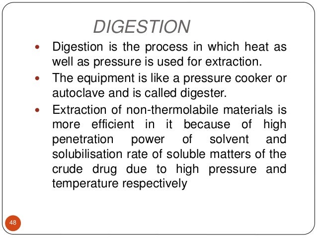 Extraction processes