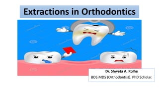 Extractions in Orthodontics
Dr. Shweta A. Kolhe
BDS.MDS (Orthodontist). PhD Scholar.
 