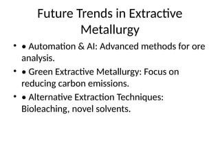 Comprehensive Lecture on Extractive Metallurgy: Principles, Methods ...
