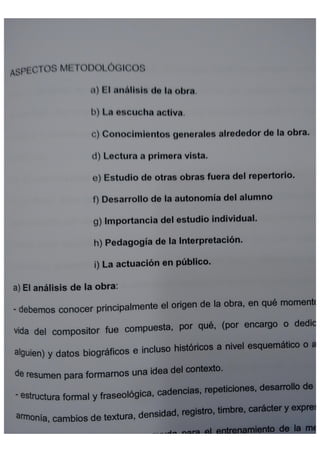Extracto Programación de Piano 3º E.P.