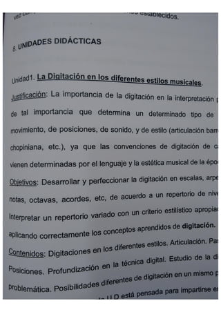 Extracto Programación de Piano 3º E.P.