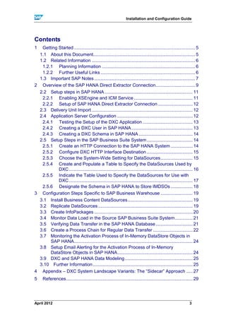 SAP HANA direct extractor:Data acquisition | PDF