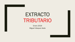 EXTRACTO
TRIBUTARIO
Enero 2019
Miguel Vásquez Aedo
 