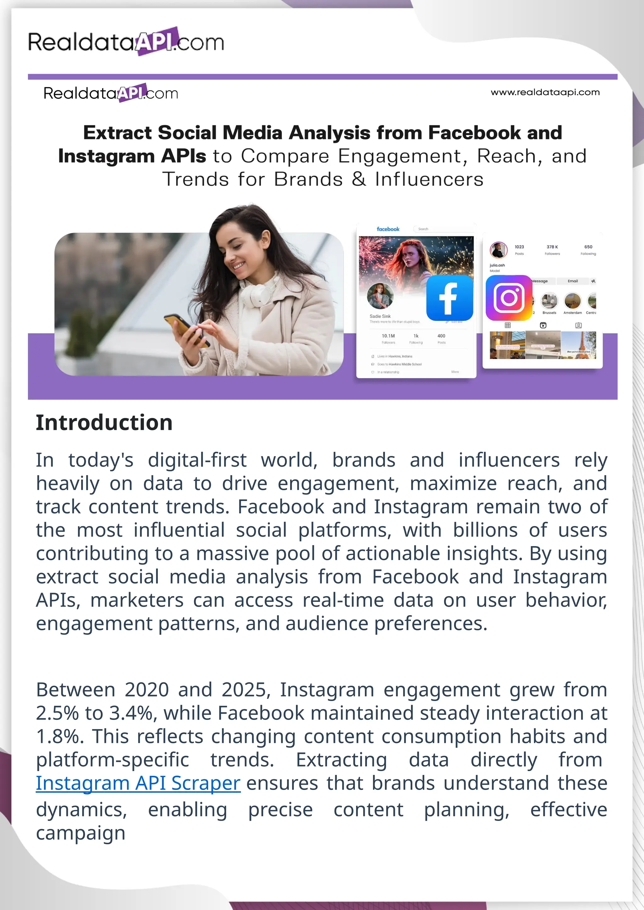 Extract Social Media Analysis from Facebook and Instagram APIs pptx