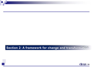 Section 2: A framework for change and transformation
 