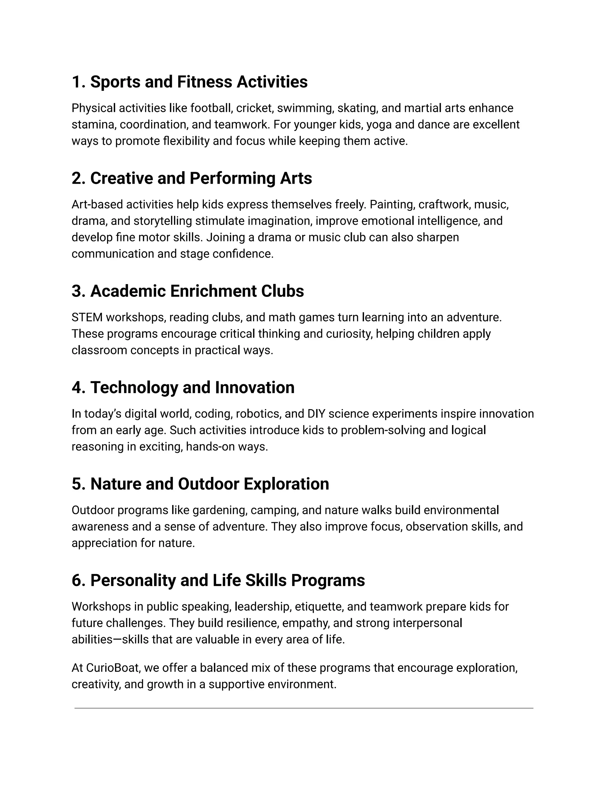 Extra Curricular Activities for kids.pdf