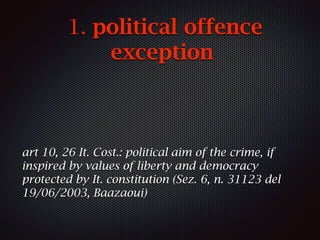 Extradition from Italy: law and practice