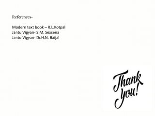 References-
Modern text book – R.L.Kotpal
Jantu Vigyan- S.M. Sexsena
Jantu Vigyan- Dr.H.N. Baijal
 