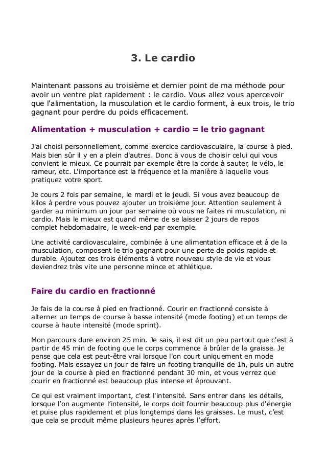 Secrets D Un Ventre Plat Sans Regime