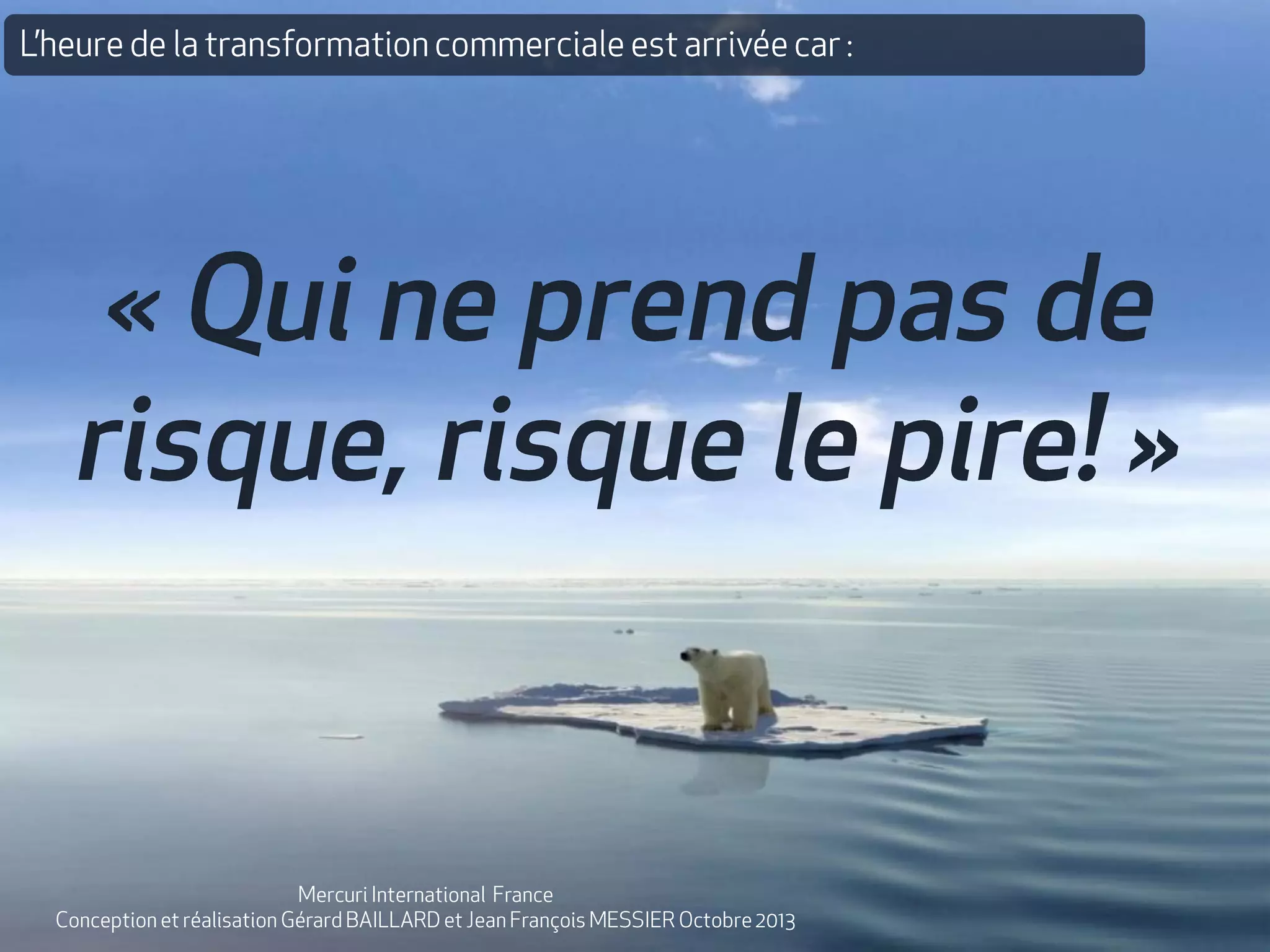 Extrait de la conférence mercuri international 2013