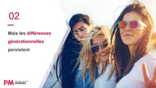 Mais les différences
générationnelles
persistent
02
 