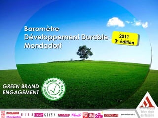 Enquête exclusive lecteurs Mondadori GREEN BRAND ENGAGEMENT 2011  3 e  édition Baromètre  Développement Durable Mondadori 