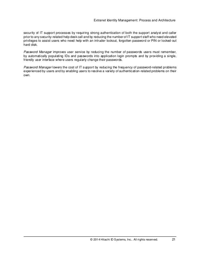 Identity Management Process and Architecture
