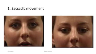1. Saccadic movement
12/25/2019 Ashim Chhusya
 