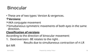 Extraocular Muscles and Ocular Motility | PPTX