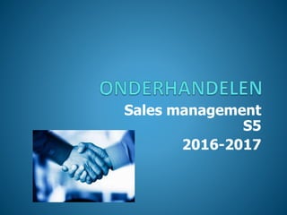 Sales management
S5
2016-2017
 