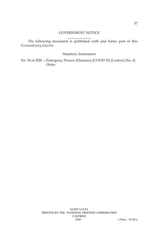 STATUTORY INSTRUMENT No. 54 of 2020 | PDF