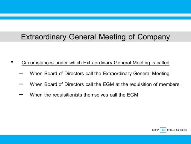 Extraordinary General Meeting of Company