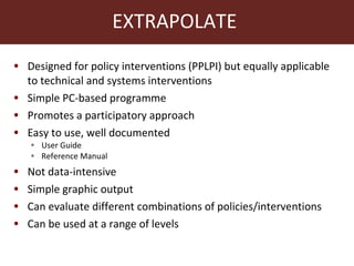 EXTRAPOLATE: Supporting priority setting in value chains