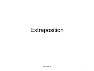 Extraposition 