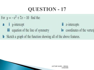 LECTURE SLIDES - MISHAL
CHAUHAN