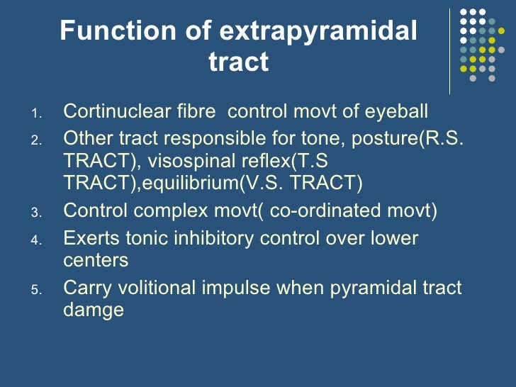 extrapyramidal tracts and disorders extrapyramidal system