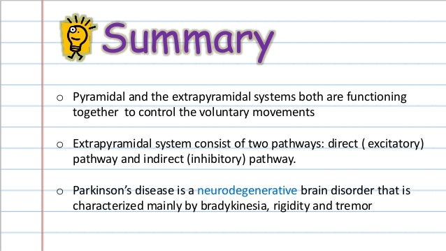 extrapyramidal system parkinsons disease extrapyramidal system