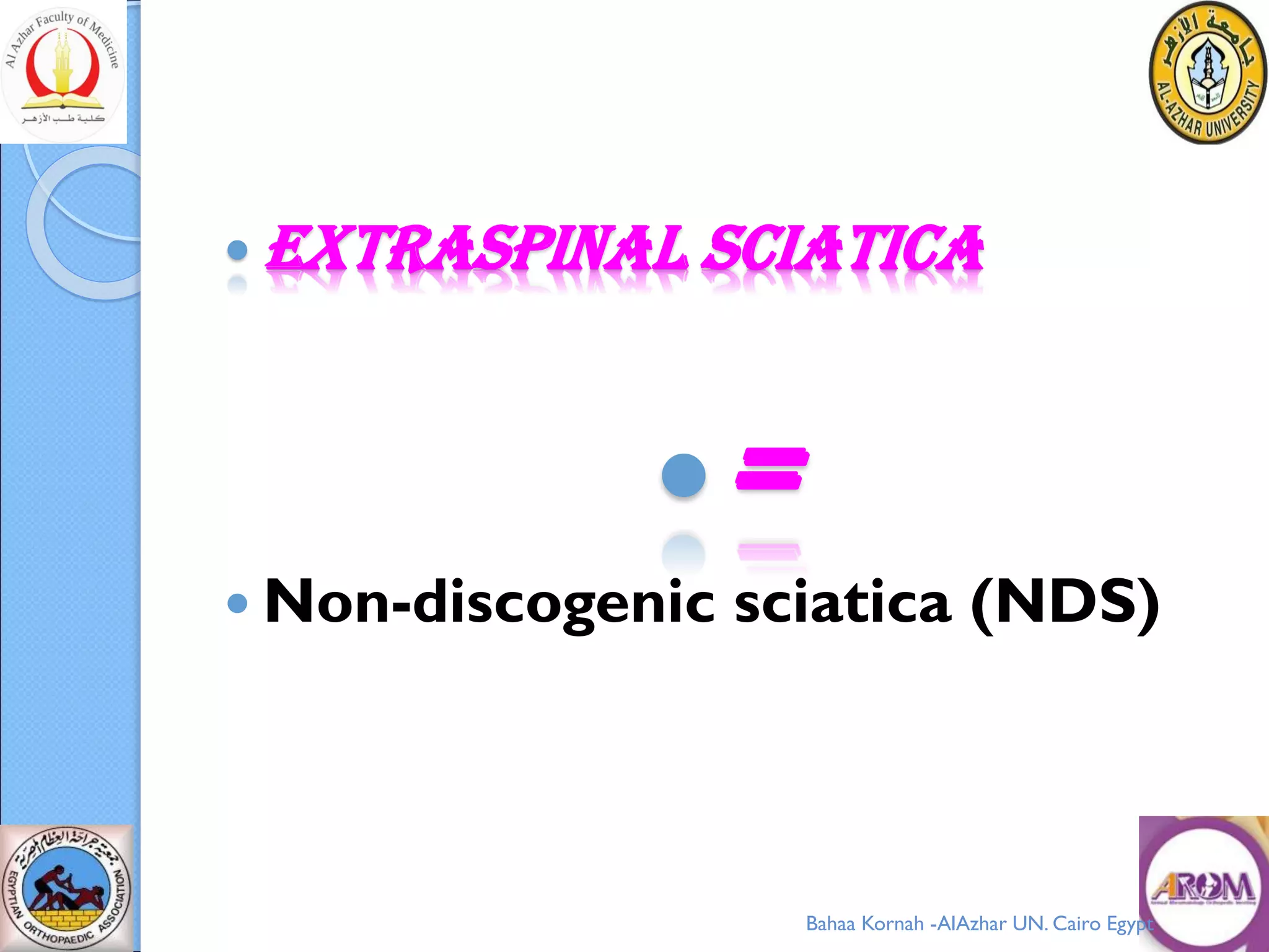 Extra Spinal Causes Of Sciatica And A Causes Algorithm Ppt