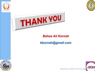 Bahaa Kornah -AlAzhar UN. Cairo Egypt
Bahaa Ali Kornah
bkornah@gmail.com
 