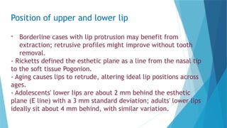 Ricketts Line EXTRCTION VS NON EXTRACTION FACTORS.pptx