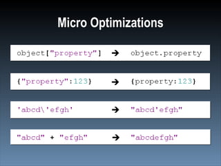 Micro Optimizations
 