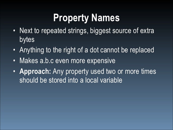 Property Names • Next to