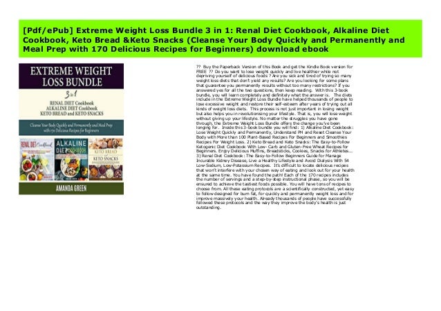 Pdf Epub Extreme Weight Loss Bundle 3 In 1 Renal Diet