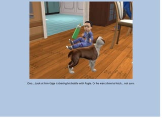 Ooo….Look at him-Edge is sharing his bottle with Pugie. Or he wants him to fetch… not sure.
 