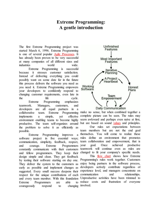 Extreme programming | DOCX