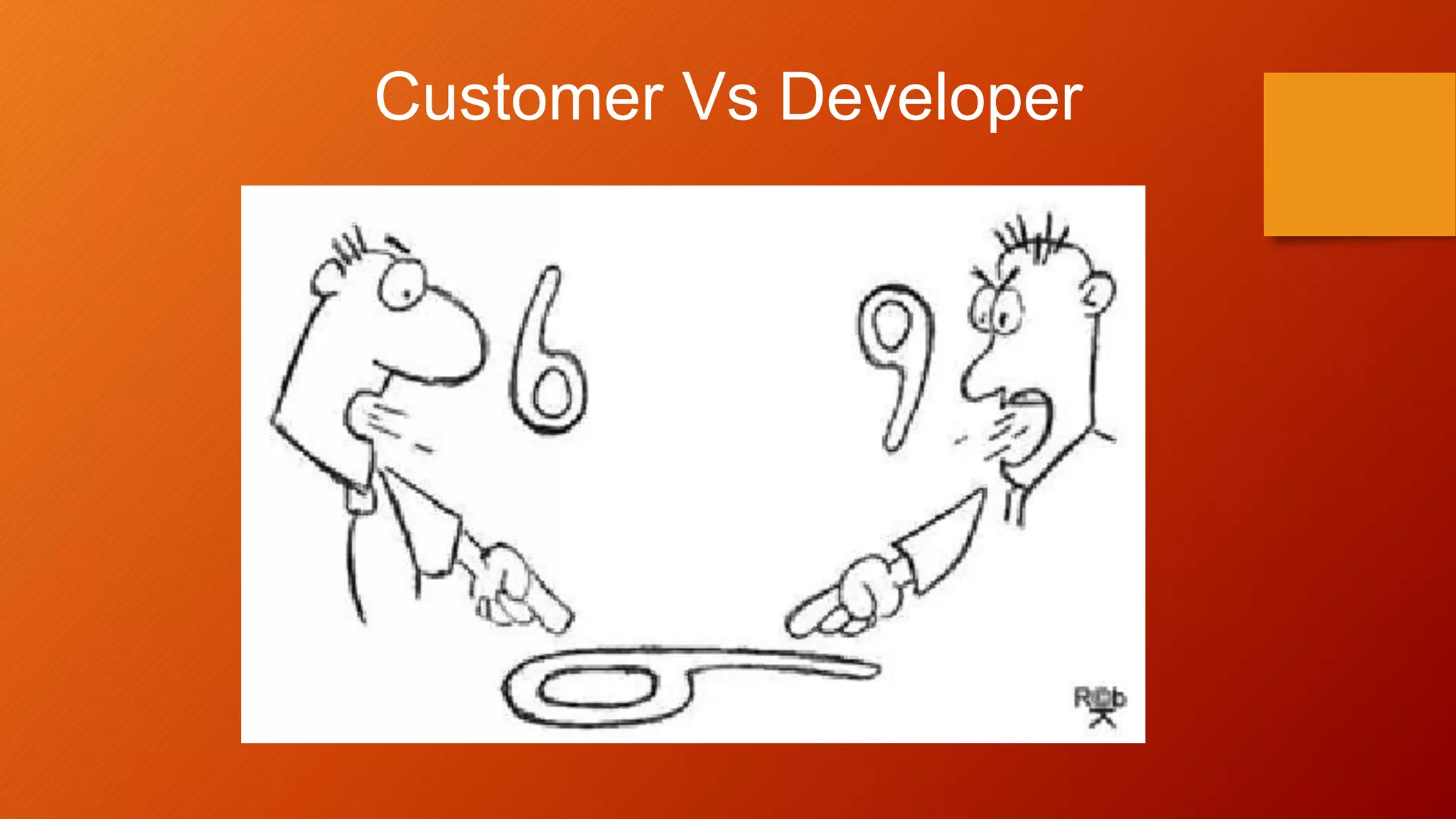 Customer Vs Developer
 