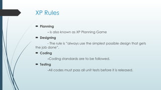 EXTREME PROGRAMMING ppt for object oriented software engineering | PPTX