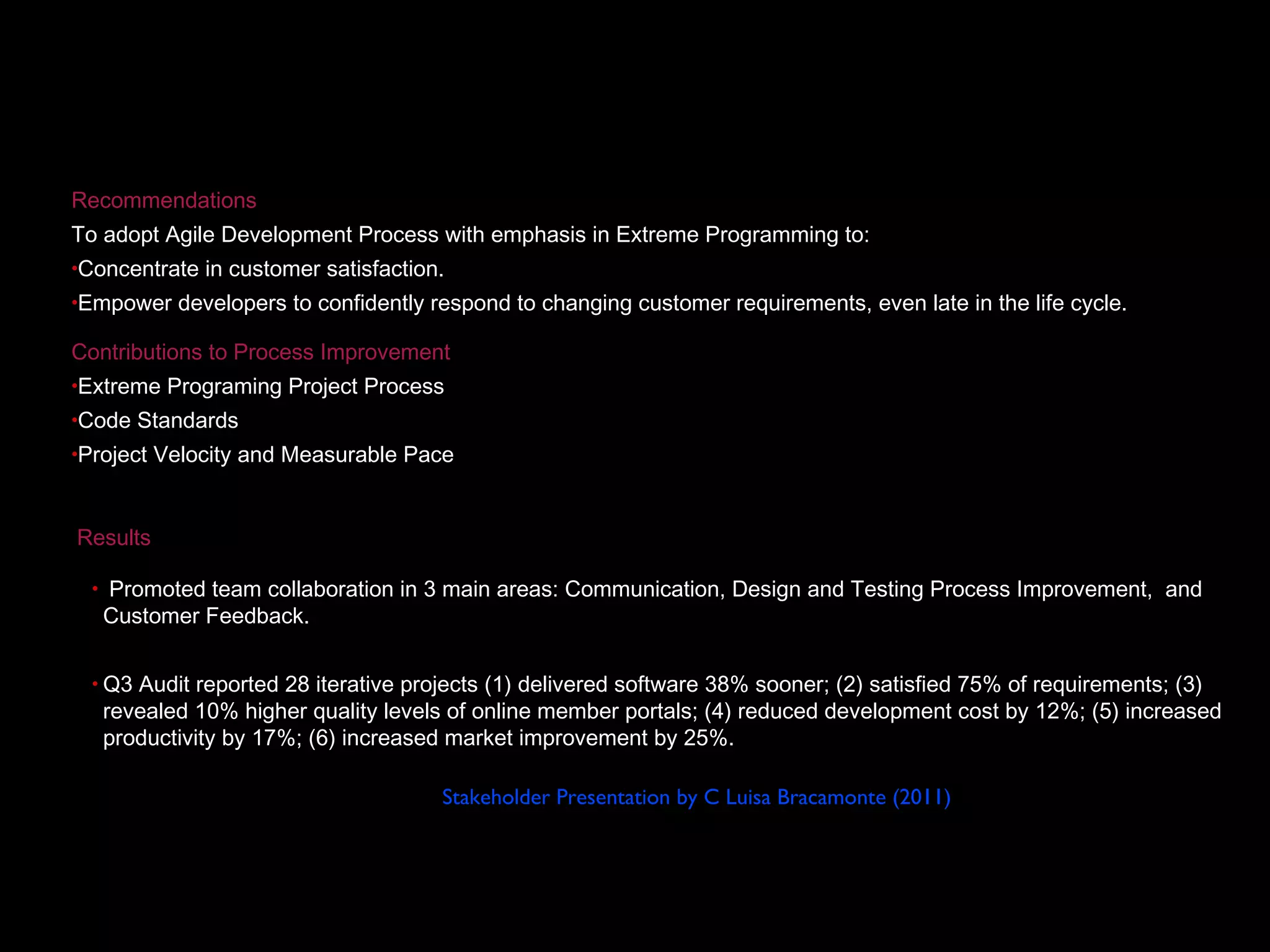 Extreme Programming (XP) Project Process Flow Chart | PPT