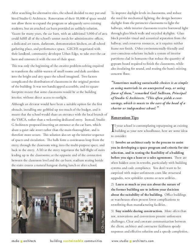 Case Study School Renovations