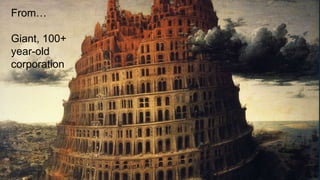 From…
Giant, 100+
year-old
corporation
 