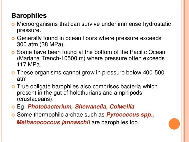 Extremopilic microorganisms