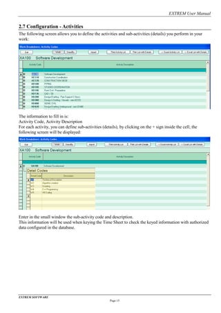 Extrem User ExTreM Time Sheet Time Management Software | PDF