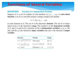 Functions of Several Variables
 