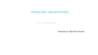 EXTRUCTURA ORGANIZACIONAL
Bazar :Novedades Gil gal
Elaborado por: Olga Quirós Vásquez
 